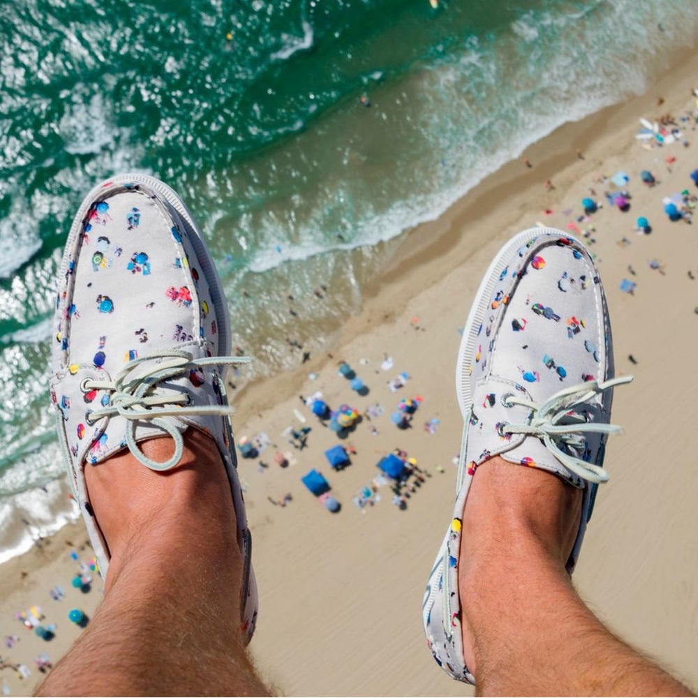 Gray Malin x Sperry Printed Satin Topsider Loafers